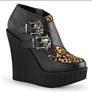 DEMONIA PLATFORM (SEXY SKULL) WEDGES